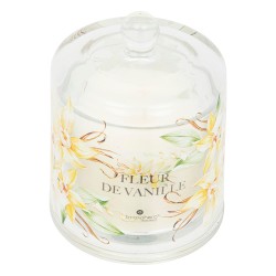 Crea una atmósfera cálida y envolvente con esta vela aromática en frasco tipo campana. Su fragancia de vainilla picante combina 