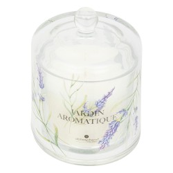 Transforma tu hogar en un oasis natural con esta vela aromática en frasco tipo campana. Su fragancia fresca a jardín aromático c