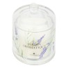 Transforma tu hogar en un oasis natural con esta vela aromática en frasco tipo campana. Su fragancia fresca a jardín aromático c