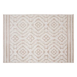 Con su diseño de motivos gráficos y tonos armoniosos, se adapta fácilmente a diferentes espacios como la sala, el recibidor o el