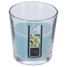 Envuelve tus sentidos con la delicada fragancia floral de la vela perfumada flor de tiaré. Con su cera azul claro y tarro de vid
