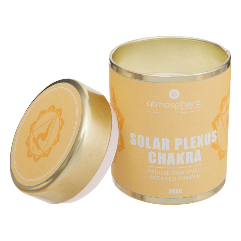 Equilibra tu energía y conecta con tu centro emocional con la vela perfumada chakra. Diseñado para armonizar el chakra del plexo