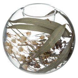 Añade un toque poético y romántico a tu hogar con la portavela folk. su Delicada bola de cristal alberga una cuidada selección d