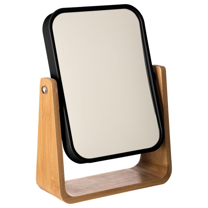 Decora tu espacio con el espejo Natureo de 5Five. De color blanco y fabricado en vidrio y bambú, este espejo mide 16 cm de largo