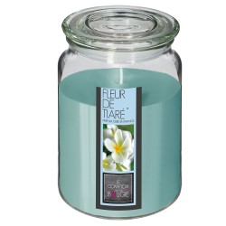 la vela aromática niña grande flor de tiare es ideal para añadir un toque de frescura y elegancia a tu espacio. Con cera celeste