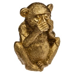El Set de 3 figuras decorativas de monos de la sabiduría presenta 3 poses diferentes que simbolizan:

 	No ver el mal
 	No oír e