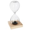 Reloj de arena "Chic" con un diseño moderno y decorativo. Su base de madera con imán crea efectos únicos con la arena metálica a