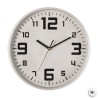 Este reloj presenta un marco que imita a la perfección el metal cepillado. Áspera y atemporal, esta estructura de 30 cm de diáme