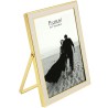Este portarretrato de estilo moderno y acabado dorado es ideal para realzar tus fotos favoritas con un toque de sofisticación. S