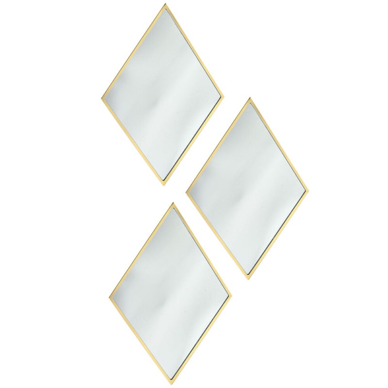 Los espejos rombo individuales pueden trabajar juntos en un patrón así como individualmente, creando una decoración reflectante 