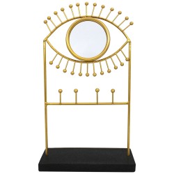 Soporte organizador de joyas, soporte de metal dorado para exhibición de joyas, collares, pulseras, anillos, aretes, organizador