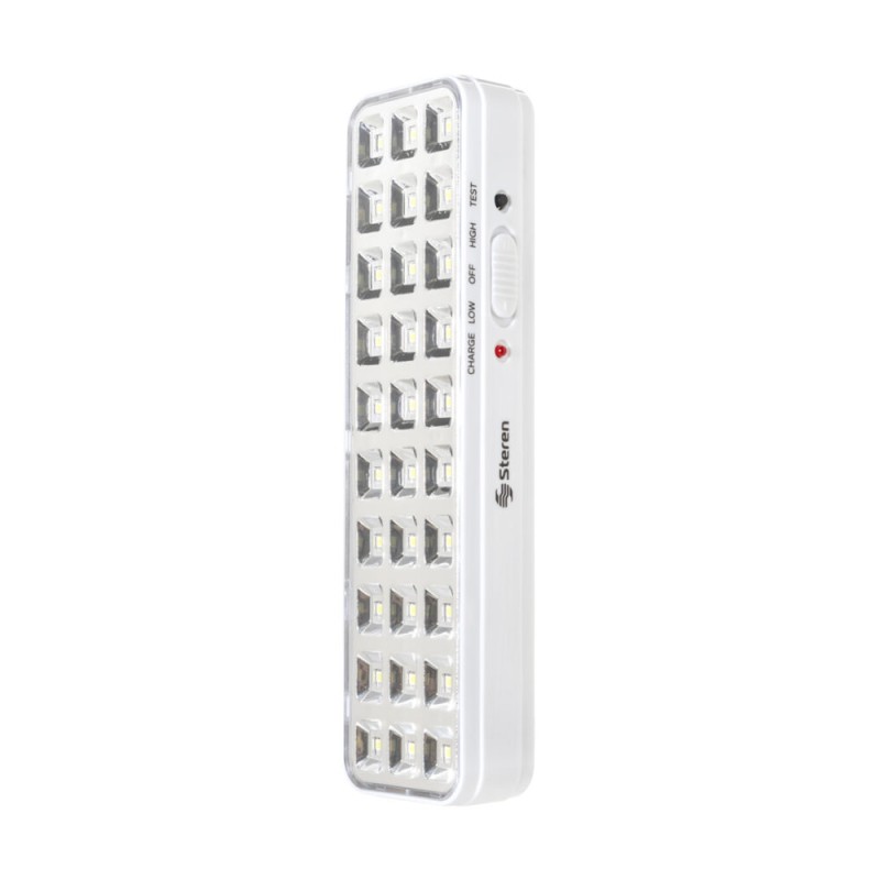 Lámpara de emergencia práctica y eficiente, ideal para iluminar espacios pequeños durante apagones. Equipada con 30 LED de alta 