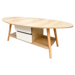 Esta mesa auxiliar de diseño moderno con esquinas redondeadas es perfecta para agregar elegancia y funcionalidad a cualquier esp