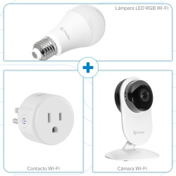 El combo smart home es ideal para iniciar la automatización de tu hogar de forma sencilla y accesible.

Incluye:

 	Cámara Wi-Fi