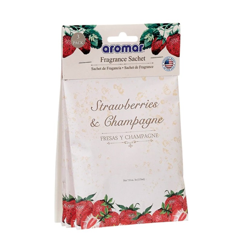 Combinan el dulce aroma de fresas frescas con la elegancia burbujeante del champán, creando una fragancia fresca y festiva que l