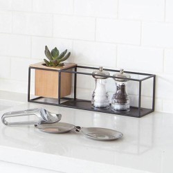 Estante minimalista y jardinera de pared. Una taza multifuncional para suculentas y flores. La repisa extraíble facilita la acom