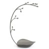 Árbol de joyería decorativa, Orquídea es un soporte de joyería de metal y un plato de almacenamiento con 12 ganchos para colgar 