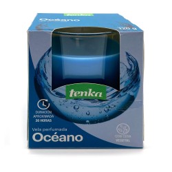 Vela océano 120 gr Tenka, ambienta y aromatiza todos los espacios de tu hogar creando sensaciones de bienestar y relajación. Hec