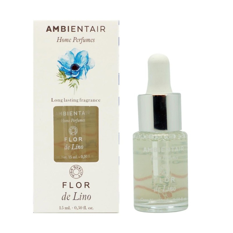 Aceite hidro 15 ml Flor de Lino, Perfume estas esencias se mezclan perfectamente con el agua para poder añadirlos en tus difusor