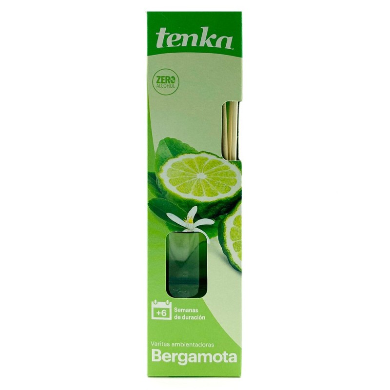 Este ambientador mikado calma el estado de ánimo y purifica pequeños ambientes. Tiene efecto relajante, ayuda a combatir el estr