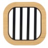 Porta Caliente De Metal Con Base De Bambu