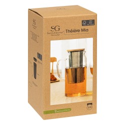 Disfruta de tus infusiones favoritas con esta tetera de 1.3 litros, ideal para preparar té de hojas sueltas, hierbas o mezclas f