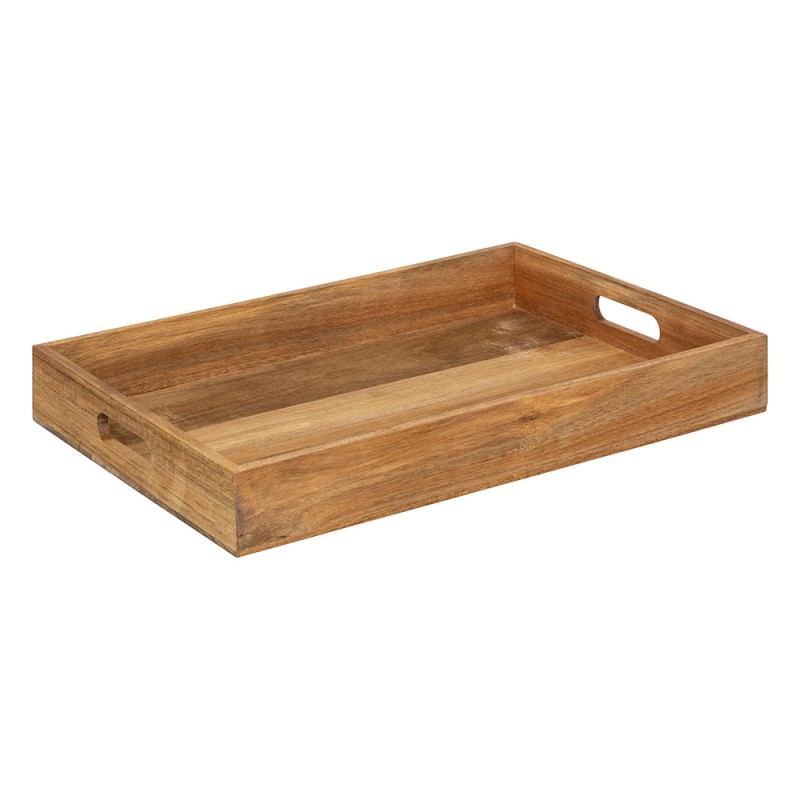 Sirve con estilo usando esta charola de servicio fabricada en madera de acacia, reconocida por su resistencia, durabilidad y bel