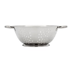 Colador profundo en acero inoxidable marca Qualité, ideal para cocinar, diseño elegante y práctico, para 2.8lts.