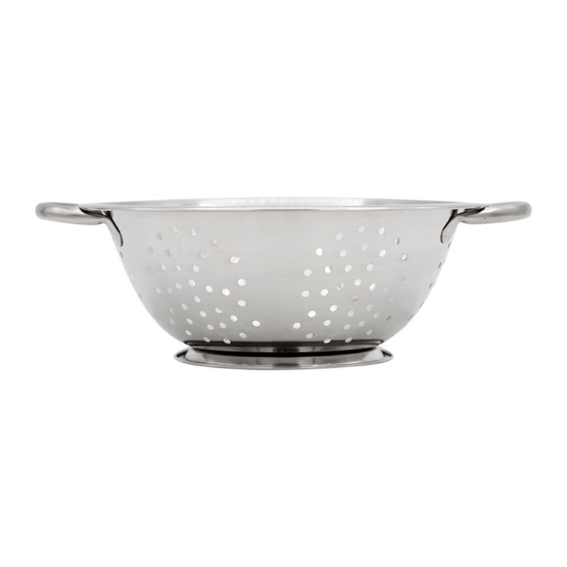 Colador profundo en acero inoxidable marca Qualité, ideal para cocinar, diseño elegante y práctico, para 2.8lts.