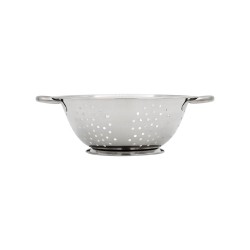 Colador profundo en acero inoxidable marca Qualité, ideal para cocinar, diseño elegante y práctico, para 2.8lts.