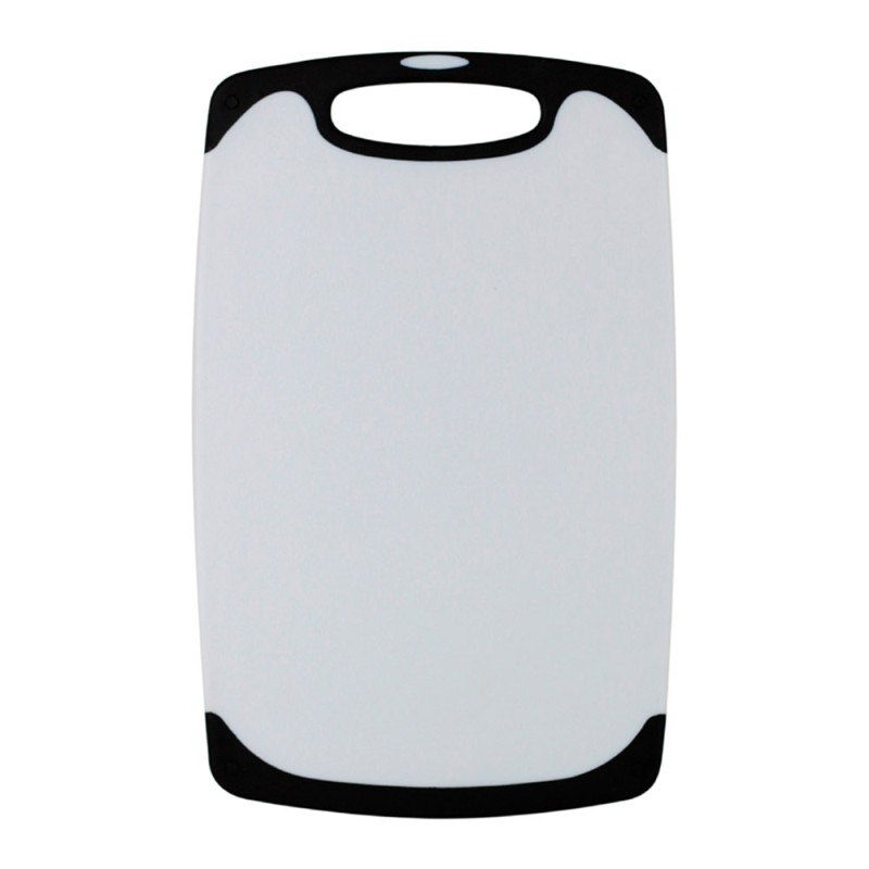 Tabla para picar, hecha de polipropileno, orillas de silicón antideslizante, ideal para cortar verduras, frutas o carnes. Color 