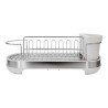 Escurridor desmontable de acero cromado color blanco marca Regal, con área para acomodo de cubiertos, gran diseño