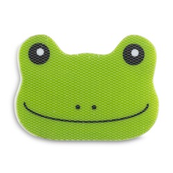 Mantén tu esponja a mano y fuera de la encimera! Adorable rana de velcro que se adhiere al lateral del fregadero y sujeta la esp