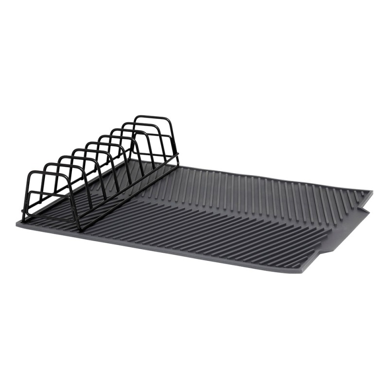 Mantén tu cocina limpia y organizada con este escurridor que incluye un tapete de silicón antideslizante. Ideal para colocar pla