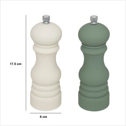 Su diseño moderno y ergonómico permite un molido suave y uniforme, realzando el sabor de tus platillos con cada uso. Perfectos p