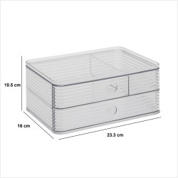 Mantén tus objetos siempre a la mano con este práctico organizador con divisiones. Ideal para almacenar artículos de oficina, ma