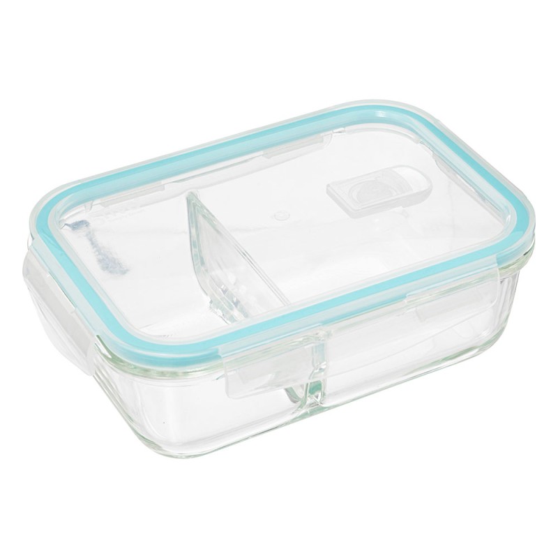 Organiza tus alimentos de manera práctica y eficiente con este contenedor rectangular de 1 litro. Diseñado con divisiones intern