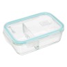 Organiza tus alimentos de manera práctica y eficiente con este contenedor rectangular de 1 litro. Diseñado con divisiones intern