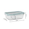 Organiza tus alimentos de manera práctica y funcional con este contenedor rectangular de 700 ml, equipado con divisiones interna