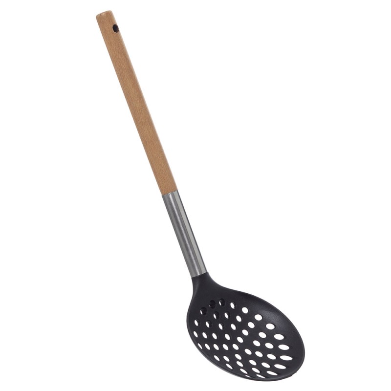 La herramienta perfecta para cocinar y servir con comodidad. La espumadera 5five está diseñada para escurrir líquidos y grasas, 