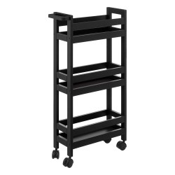 Mantén tus espacios organizados con este práctico carrito de 3 niveles, ideal para el hogar u oficina. Su estructura resistente 