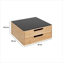 Organiza tu estación de café con estilo y funcionalidad gracias a este práctico porta cápsulas de 2 cajones. Diseñado para mante
