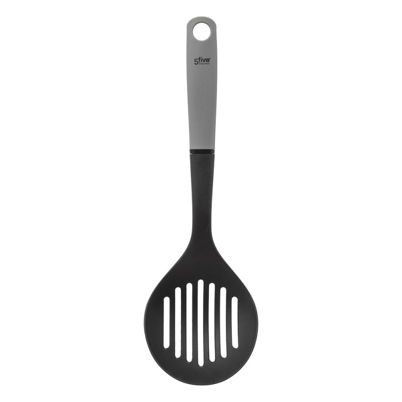 La espumadera 5five, ideal para retirar espuma, escurrir frituras y servir alimentos con facilidad. Su diseño resistente y ergon
