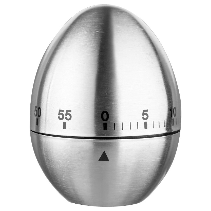 El temporizador de cocina en forma de huevo, ideal para medir tiempos de cocción con precisión. Su diseño práctico y funcional f