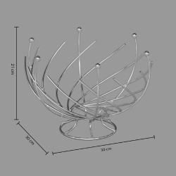 El frutero en forma de espiral es ideal para mantener la frescura y el orden en tu cocina o comedor, con su diseño decorativo y 