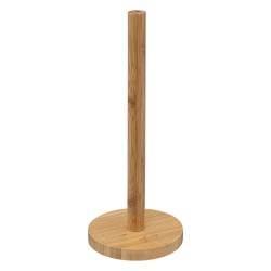 El porta rollo de bambú con diseño natural y elegante es ideal para cocinas, perfecto para añadir un toque cálido y orgánico a t