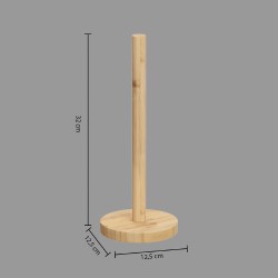 El porta rollo de bambú con diseño natural y elegante es ideal para cocinas, perfecto para añadir un toque cálido y orgánico a t