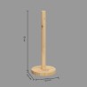 El porta rollo de bambú con diseño natural y elegante es ideal para cocinas, perfecto para añadir un toque cálido y orgánico a t