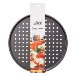 Prepara tus pizzas favoritas como un profesional con esta charola para pizza de 33 cm, diseñada para garantizar una cocción unif