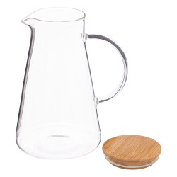 Añade un toque de sofisticación a tu mesa con la Jarra de Vidrio Chila 1.5L de la marca Secret de Gourmet. En vidrio transparent